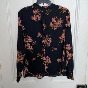 Who What Wear Floral Print Blouse